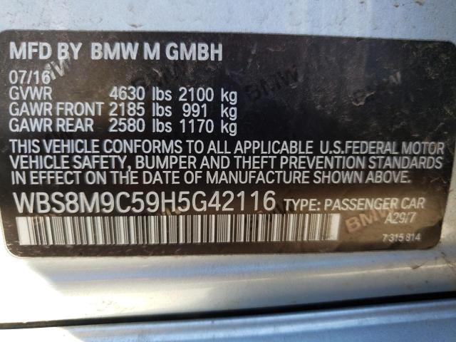Photo 10 from auction – 2017 BMW M3 with VIN WBS8M9C59H5G42116