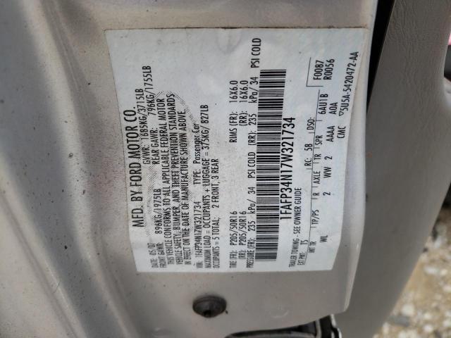 Photo 10 from auction – 2007 FORD FOCUS ZX4 with VIN 1FAFP34N17W321734