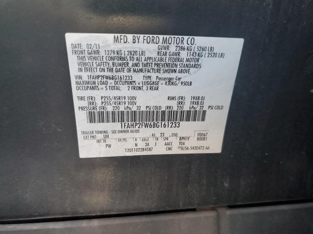 Foto 10 de la subasta – 2011 FORD TAURUS LIM con VIN 1FAHP2FW6BG161233