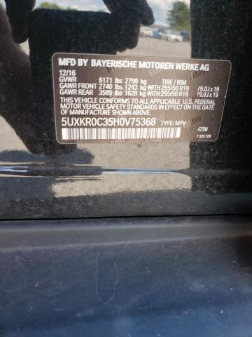 Photo 10 from auction – 2017 BMW X5 XDRIVE3 with VIN 5UXKR0C35H0V75368