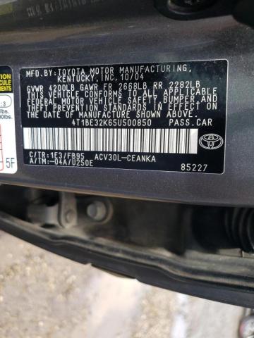 Photo 10 from auction – 2005 TOYOTA CAMRY with VIN 4T1BE32K65U500850