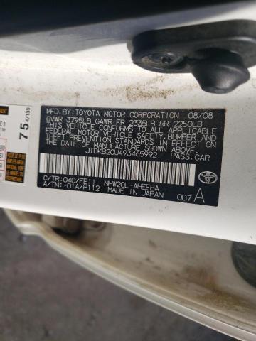 Photo 10 from auction – 2009 TOYOTA PRIUS with VIN JTDKB20U493465992