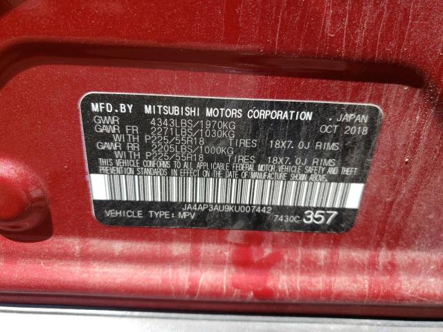 Photo 10 from auction – 2019 MITSUBISHI OUTLANDER with VIN JA4AP3AU9KU007442