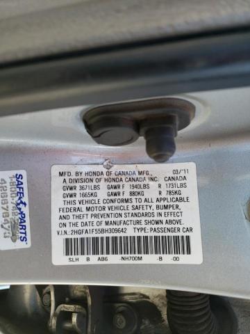 Photo 10 from auction – 2011 HONDA CIVIC LX with VIN 2HGFA1F55BH309642