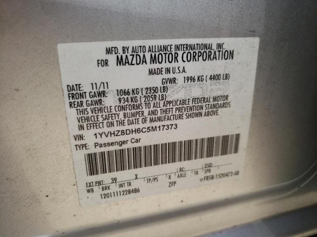 Photo 10 from auction – 2012 MAZDA 6 I with VIN 1YVHZ8DH6C5M17373