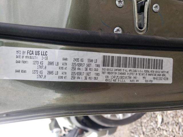Photo 10 from auction – 2019 JEEP CHEROKEE L with VIN 1C4PJMLX3KD101704