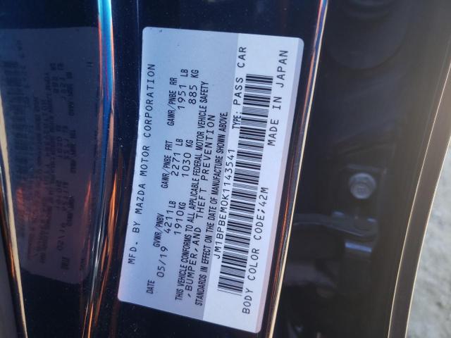 Photo 10 from auction – 2019 MAZDA 3 PREMIUM with VIN JM1BPBEM0K1143541