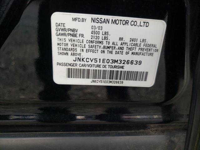 Photo 10 from auction – 2003 INFINITI G35 with VIN JNKCV51E03M326639