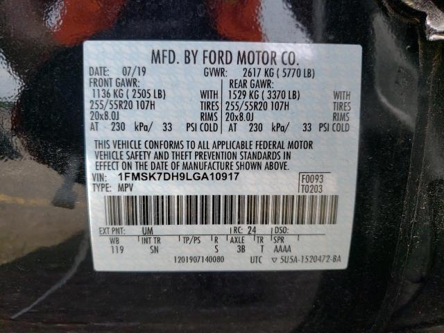 Photo 10 from auction – 2020 FORD EXPLORER X with VIN 1FMSK7DH9LGA10917