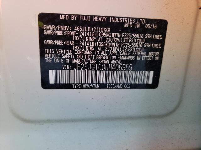 Photo 10 from auction – 2017 SUBARU FORESTER 2 with VIN JF2SJGTC0HH406959