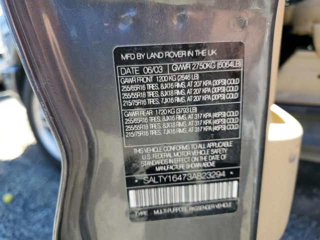 Photo 10 from auction – 2003 LAND ROVER DISCOVERY with VIN SALTY16473A823294