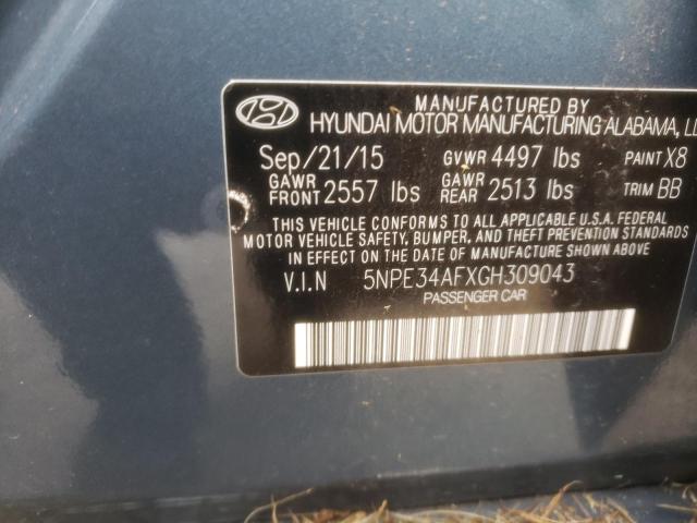 Photo 10 from auction – 2016 HYUNDAI SONATA SPO with VIN 5NPE34AFXGH309043