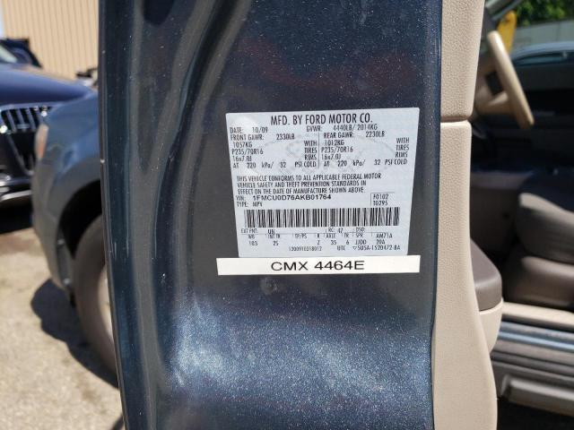 Photo 10 from auction – 2010 FORD ESCAPE XLT with VIN 1FMCU0D76AKB01764
