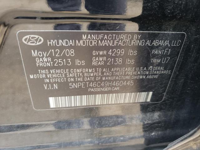 Photo 10 from auction – 2009 HYUNDAI SONATA GLS with VIN 5NPET46C49H460445