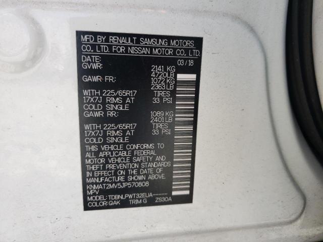 Photo 10 from auction – 2018 NISSAN ROGUE S with VIN KNMAT2MV5JP570808