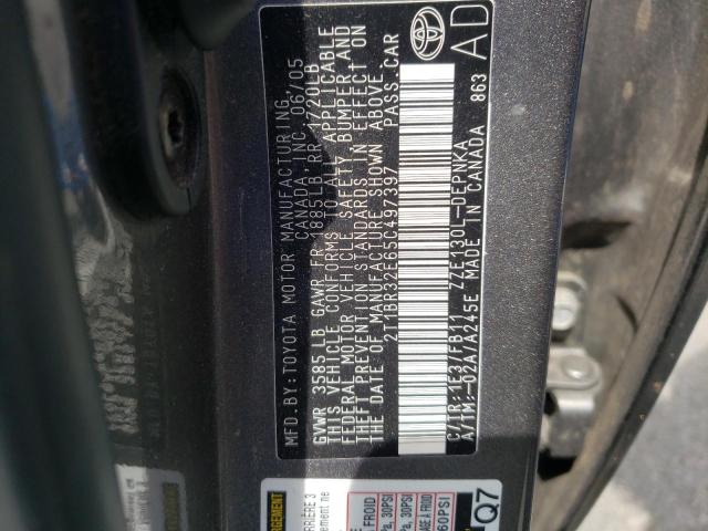 Photo 10 from auction – 2005 TOYOTA COROLLA CE with VIN 2T1BR32E65C497397