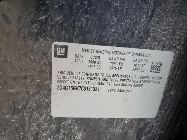 Photo 10 from auction – 2012 BUICK REGAL PREM with VIN 2G4GT5GK7C9131331
