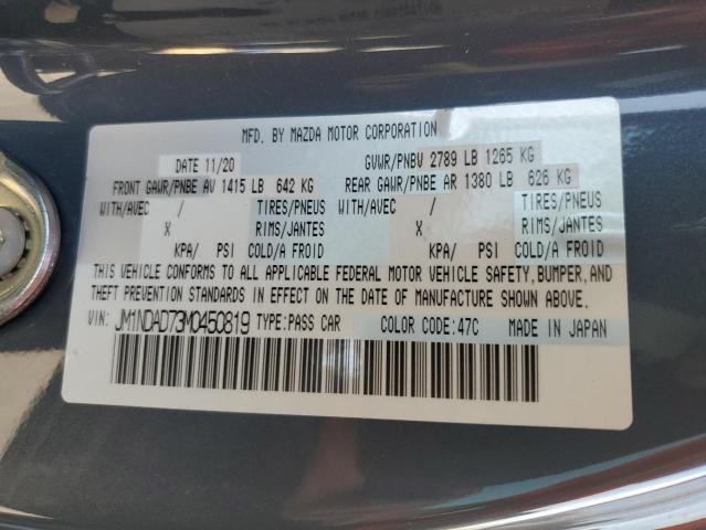 Photo 10 from auction – 2021 MAZDA MX-5 MIATA with VIN JM1NDAD73M0450819