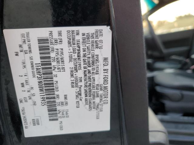 Zdjęcie 10 z aukcji – 2011 FORD FOCUS SE z VIN 1FAHP3FN0BW119935