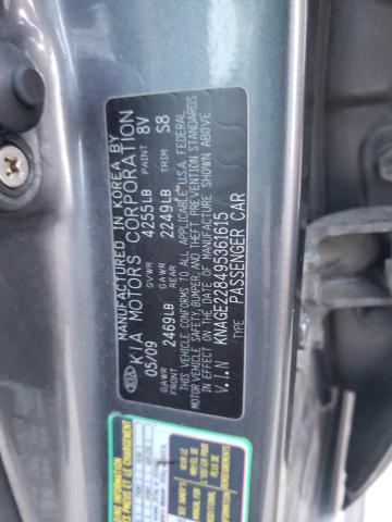 Photo 10 from auction – 2009 KIA OPTIMA LX with VIN KNAGE228495361615