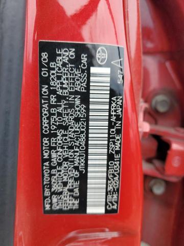 Photo 10 from auction – 2008 SCION XD with VIN JTKKU10488J021599