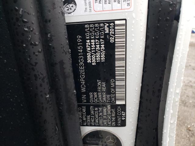 Photo 10 from auction – 2016 MERCEDES-BENZ METRIS with VIN WD4PG2EE3G3145199