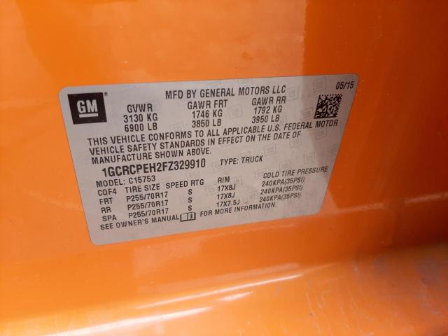 Photo 10 from auction – 2015 CHEVROLET SILVERADO with VIN 1GCRCPEH2FZ329910