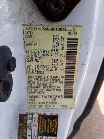 Photo 10 from auction – 2014 NISSAN FRONTIER S with VIN 1N6BD0CT8EN762888