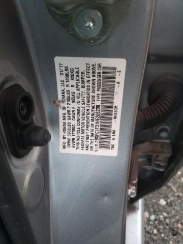 Photo 10 from auction – 2017 HONDA CIVIC EX with VIN 19XFC1F31HE206200