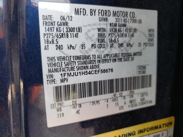 Photo 10 from auction – 2012 FORD EXPEDITION with VIN 1FMJU1H54CEF58676