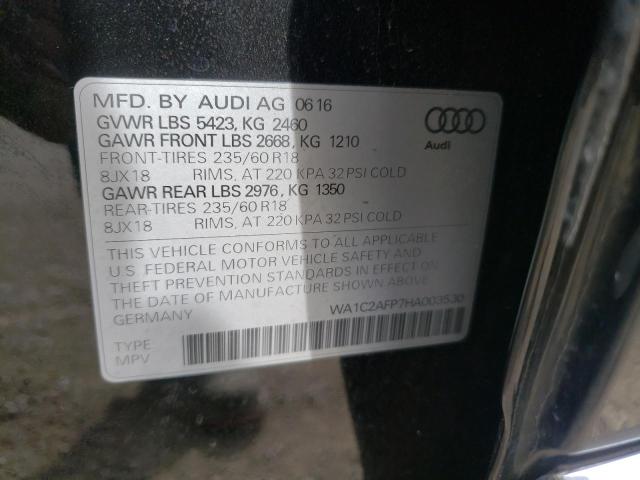 Photo 10 from auction – 2017 AUDI Q5 PREMIUM with VIN WA1C2AFP7HA003530