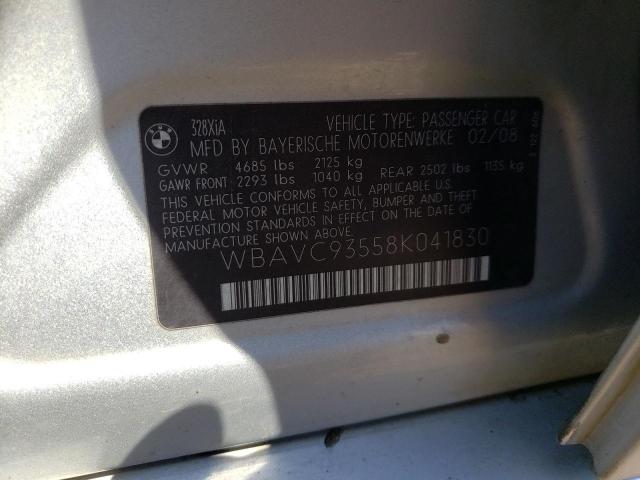 Photo 10 from auction – 2008 BMW 328 XI with VIN WBAVC93558K041830