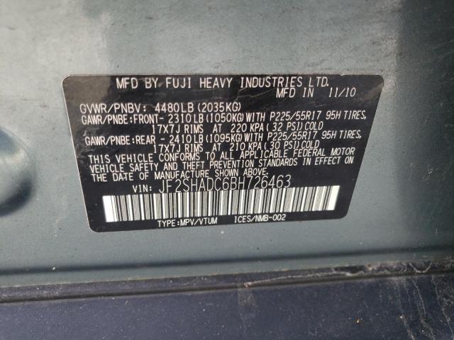 Photo 10 from auction – 2011 SUBARU FORESTER with VIN JF2SHADC6BH726463