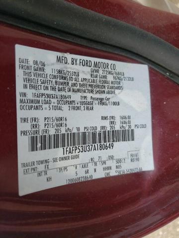 Photo 10 from auction – 2007 FORD TAURUS SE with VIN 1FAFP53U37A180649