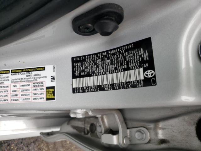 Photo 10 from auction – 2020 TOYOTA COROLLA LE with VIN 5YFEPRAE0LP094634