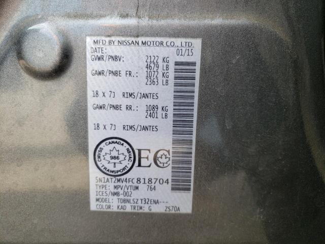 Photo 10 from auction – 2015 NISSAN ROGUE S with VIN 5N1AT2MV4FC818704