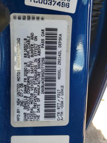 Photo 10 from auction – 2009 TOYOTA COROLLA BA with VIN 1NXBU40E99Z077256