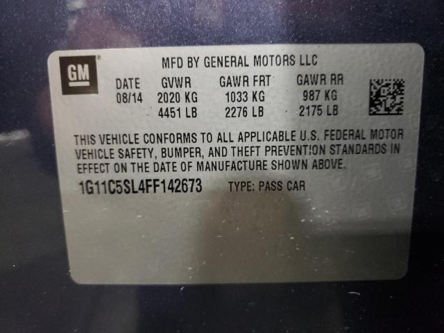 Photo 10 from auction – 2015 CHEVROLET MALIBU 1LT with VIN 1G11C5SL4FF142673