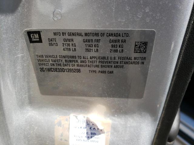 Photo 10 from auction – 2013 CHEVROLET IMPALA LTZ with VIN 2G1WC5E33D1265208