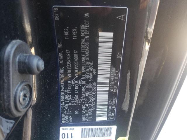 Photo 10 from auction – 2018 TOYOTA SIENNA LE with VIN 5TDKZ3DC0JS958607