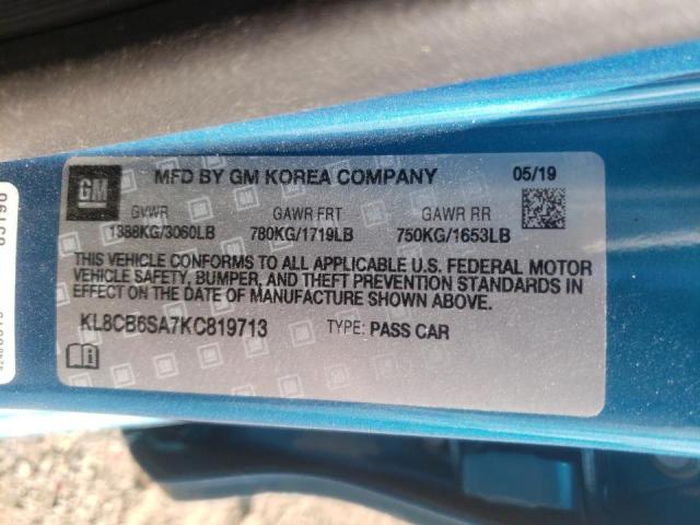 Foto 10 de la subasta – 2019 CHEVROLET SPARK LS con VIN KL8CB6SA7KC819713
