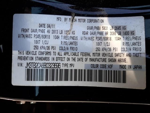 Photo 10 from auction – 2011 MAZDA CX-9 with VIN JM3TB2CA8B0323696