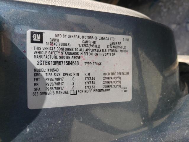 Photo 10 from auction – 2007 GMC NEW SIERRA with VIN 2GTEK13M671584648