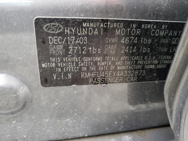Photo 10 from auction – 2004 HYUNDAI XG 350 with VIN KMHFU45EX4A332873