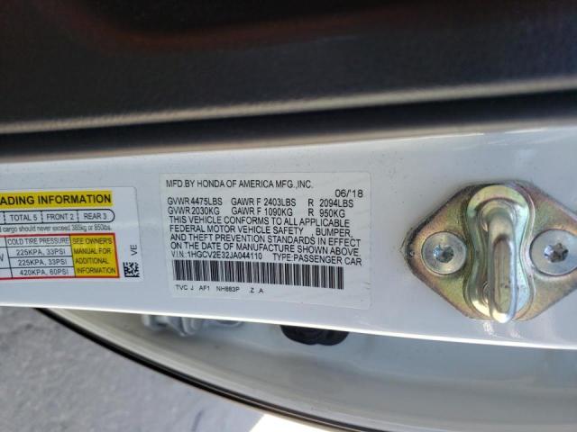 Photo 10 from auction – 2018 HONDA ACCORD SPO with VIN 1HGCV2E32JA044110