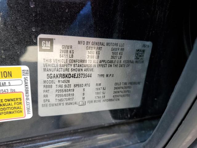 Photo 10 from auction – 2014 BUICK ENCLAVE with VIN 5GAKRBKD4EJ373944