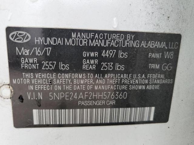 Photo 10 from auction – 2017 HYUNDAI SONATA SE with VIN 5NPE24AF2HH576360
