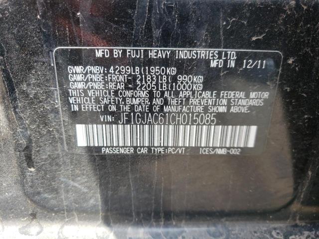 Photo 10 from auction – 2012 SUBARU IMPREZA PR with VIN JF1GJAC61CH015085