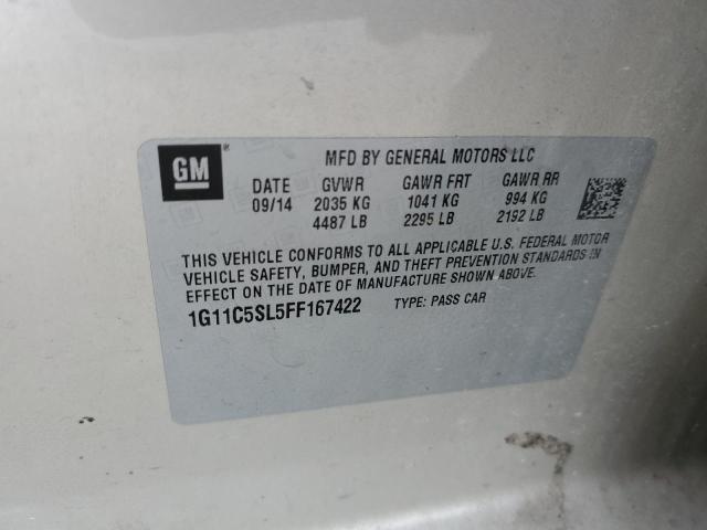 Photo 10 from auction – 2015 CHEVROLET MALIBU 1LT with VIN 1G11C5SL5FF167422