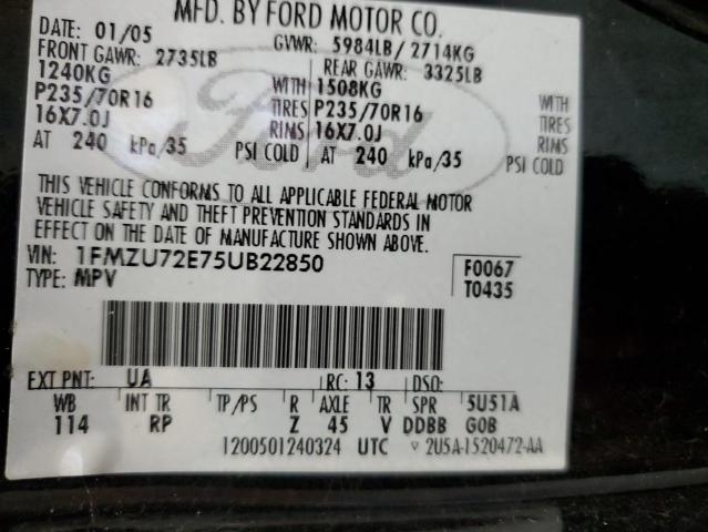 Photo 10 from auction – 2005 FORD EXPLORER X with VIN 1FMZU72E75UB22850